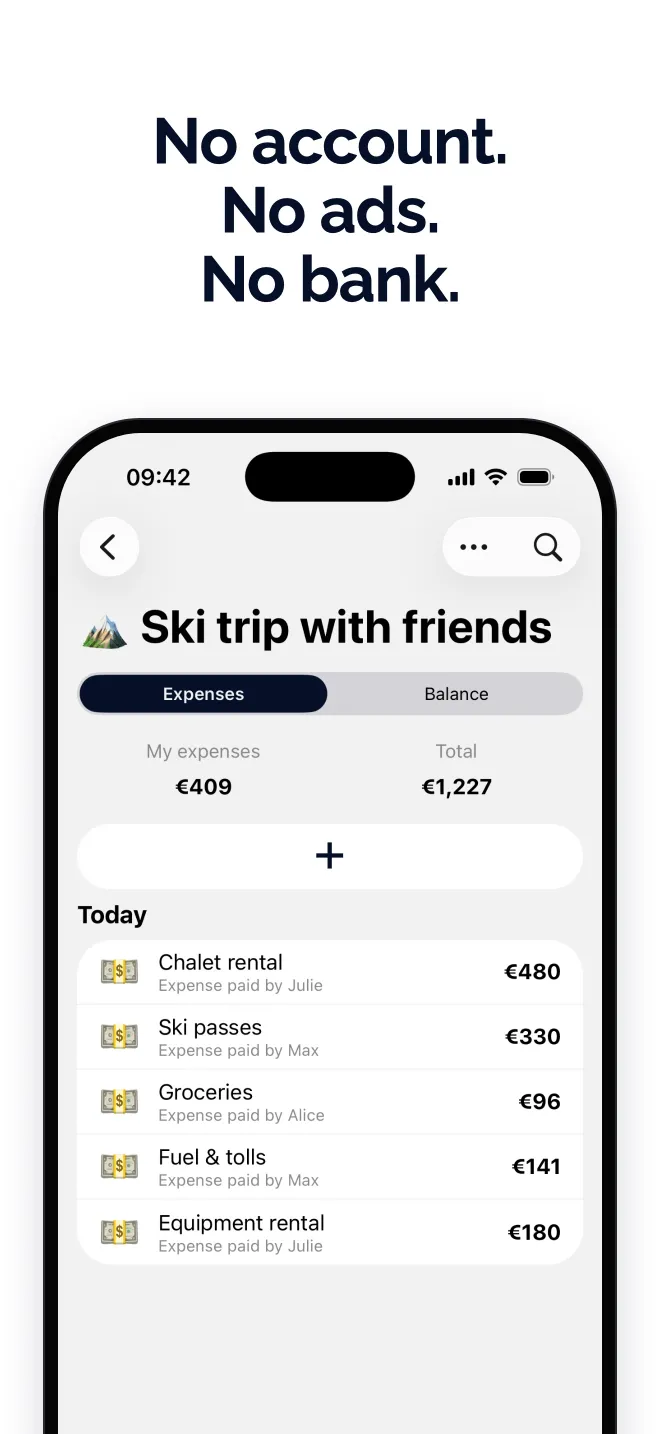 No account. No ads. No bank.